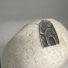 Load image into Gallery viewer, Contour pendant oxidised silver