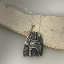 Load image into Gallery viewer, Contour pendant oxidised silver