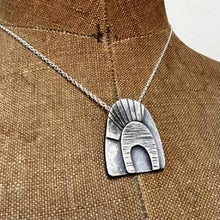 Load image into Gallery viewer, Contour pendant oxidised silver