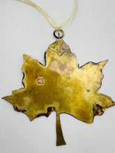 Load image into Gallery viewer, Large sycamore leaf decoration in brass
