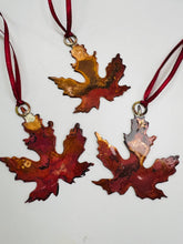 Load image into Gallery viewer, Small Acer leaf decoration in copper