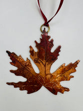Load image into Gallery viewer, Large acer leaf decoration in copper