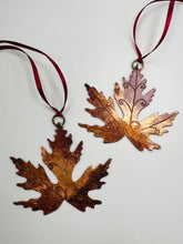 Load image into Gallery viewer, Large acer leaf decoration in copper