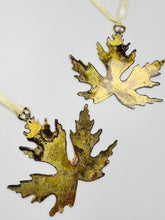 Load image into Gallery viewer, Large acer leaf decoration in brass
