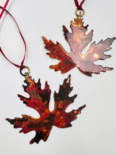 Load image into Gallery viewer, Large acer leaf decoration in copper