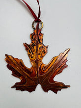 Load image into Gallery viewer, Small Acer leaf decoration in copper
