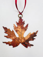 Load image into Gallery viewer, Large acer leaf decoration in copper