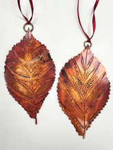 Load image into Gallery viewer, Large beech leaf decoration in copper