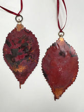 Load image into Gallery viewer, Large beech leaf decoration in copper