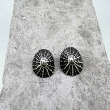 Load image into Gallery viewer, Marazion solid shell oxidised limpet stud earrings