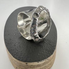 Load image into Gallery viewer, Large Marazion adjustable silver limpet shell ring