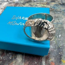 Load image into Gallery viewer, Large Marazion adjustable silver limpet shell ring