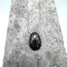 Load image into Gallery viewer, Porthminster limpet shell oxidised silver necklace pendant