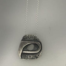 Load image into Gallery viewer, Void pendant oxidised silver