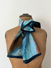Load image into Gallery viewer, ‘Aqua Flow’ silk scarf