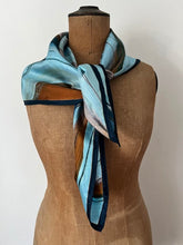 Load image into Gallery viewer, ‘Aqua Flow’ silk scarf