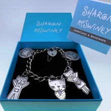 Load image into Gallery viewer, Cat charm bracelet