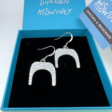 Load image into Gallery viewer, Cut out sterling silver drop earrings