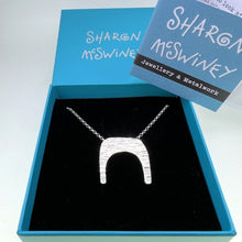 Load image into Gallery viewer, Cut out sterling silver pendant necklace
