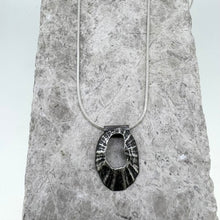 Load image into Gallery viewer, Marazion Beach limpet pendant necklace oxidised silver