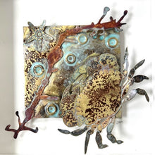 Load image into Gallery viewer, Brass crab metalwork picture