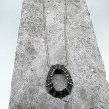 Load image into Gallery viewer, Mevagissey no 1 limpet necklace oxidised silver pendant