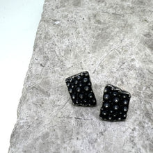 Load image into Gallery viewer, Porthmeor Sea urchin fragment earrings oxidised silver