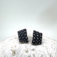 Load image into Gallery viewer, Porthmeor Sea urchin fragment earrings oxidised silver