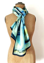 Load image into Gallery viewer, 'Sand & sea' long silk scarf