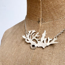 Load image into Gallery viewer, Seaweed reef with tiny Marazion limpet silver necklace