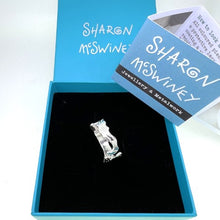 Load image into Gallery viewer, Seaweed sterling silver ring no6
