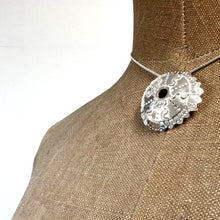 Load image into Gallery viewer, Sterling silver sea urchin pendant necklace