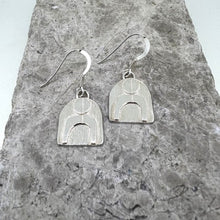 Load image into Gallery viewer, Space drop earrings sterling silver