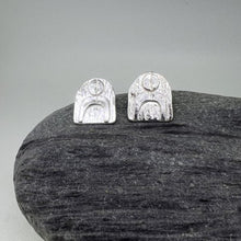 Load image into Gallery viewer, Space stud earrings sterling silver