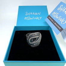 Load image into Gallery viewer, Void ring oxidised silver