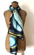 Load image into Gallery viewer, 'Waves of colour' long silk scarf