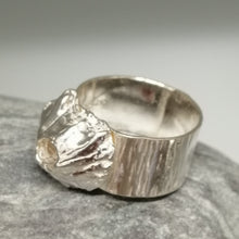 Load image into Gallery viewer, Handmade sterling silver barnacle ring by Sharon McSwiney, St Ives