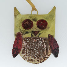 Load image into Gallery viewer, Brass owl decoration handmade by Sharon McSwiney
