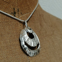 Load image into Gallery viewer, triple silver limpet necklace handmade by Sharon McSwiney St Ives