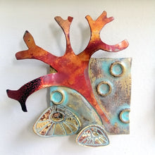 Load image into Gallery viewer, Framed metalwork Cornish rock pool picture handmade by Sharon McSwiney