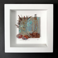 Load image into Gallery viewer, metal Godrevy lighthouse handmade framed artwork by Sharon McSwiney
