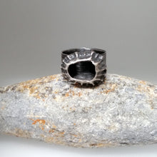 Load image into Gallery viewer, Godrevy limpet shell adjustable ring in oxidised silver handmade by Sharon McSwiney