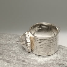 Load image into Gallery viewer, Handmade sterling silver barnacle ring by Sharon McSwiney, St Ives