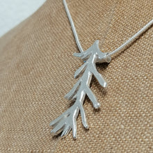 Load image into Gallery viewer, seaweed frond necklace sterling silver pendant handmade by Sharon McSwiney St Ives
