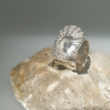 Load image into Gallery viewer, Marazion limpet shell ring in sterling silver handmade by Sharon McSwiney