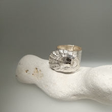 Load image into Gallery viewer, Marazion limpet shell ring in sterling silver handmade by Sharon McSwiney