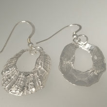 Load image into Gallery viewer, Silver Marazion limpet shell earrings handmade by Sharon McSwiney