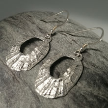 Load image into Gallery viewer, Silver Marazion limpet shell earrings handmade by Sharon McSwiney
