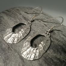 Load image into Gallery viewer, Silver Marazion limpet shell earrings handmade by Sharon McSwiney