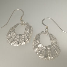 Load image into Gallery viewer, Silver Marazion limpet shell earrings handmade by Sharon McSwiney